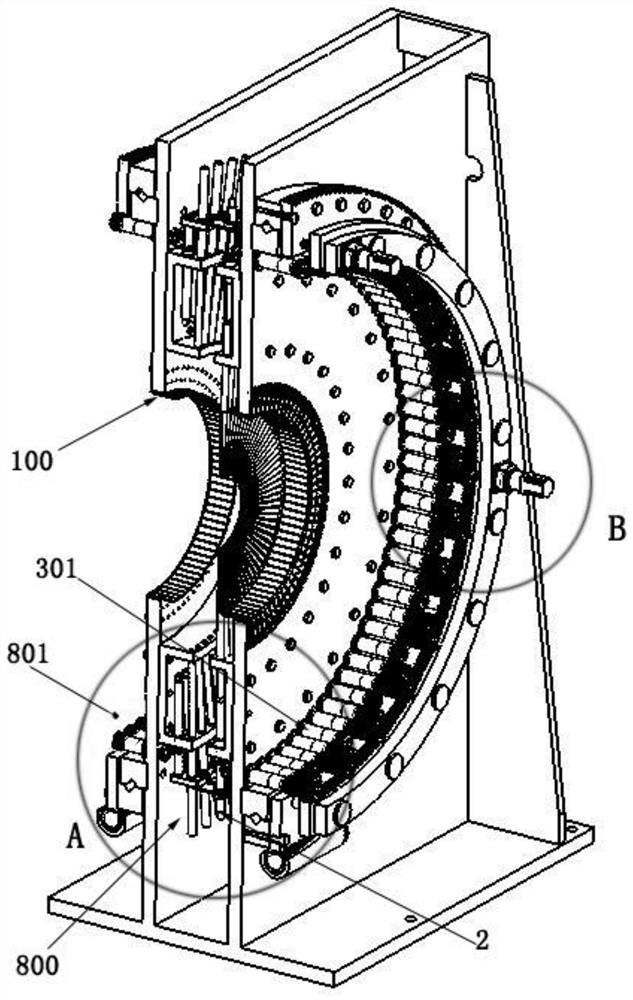 Adjustable multi-bundle fiber spiral winding device