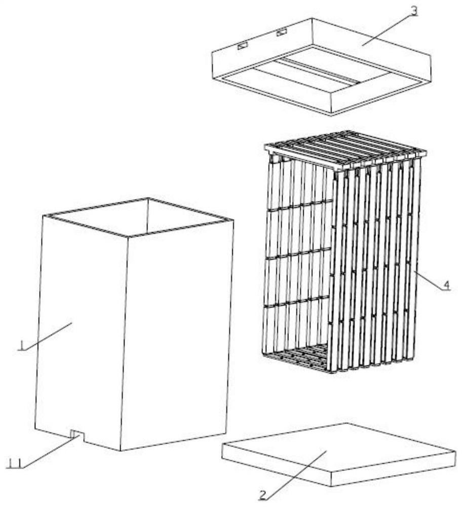 Circulating combined frame and beehive for bee breeding