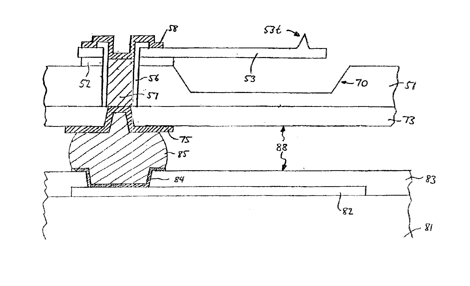 Three-dimensional integrated CMOS-MEMS device and process for making the same