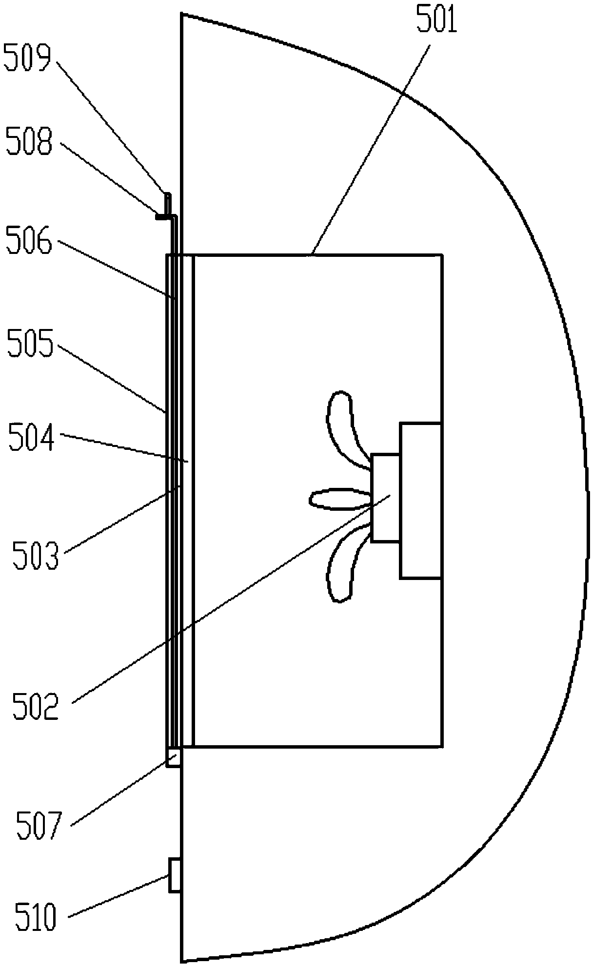 Double-cooling structure dust-free computer case