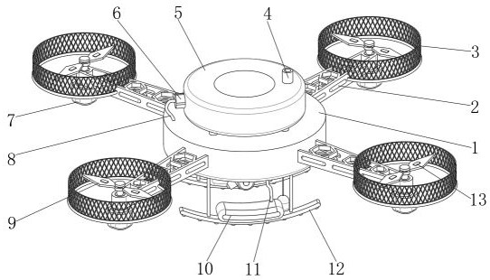 Reconnaissance robot with anti-explosion, fire-fighting and fire-extinguishing functions