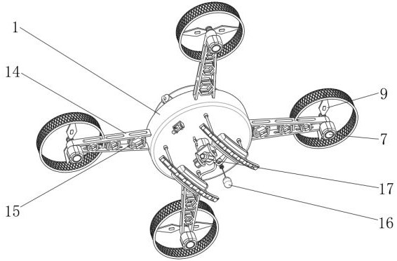 Reconnaissance robot with anti-explosion, fire-fighting and fire-extinguishing functions