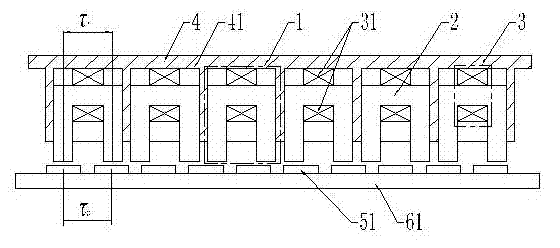 Modularized longitudinal magnetic field permanent magnet motor