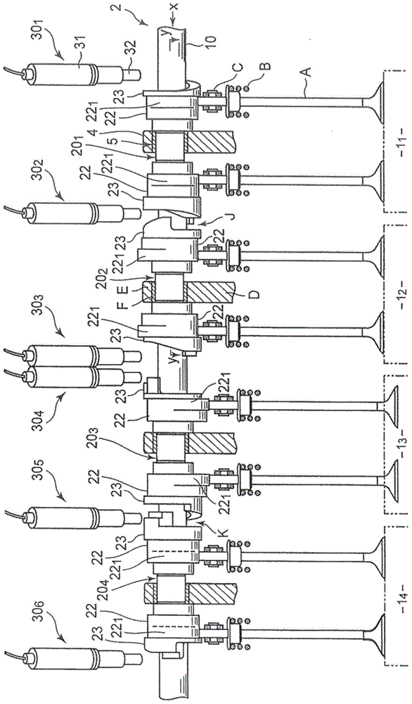 Valve gear transmission apparatus of engine