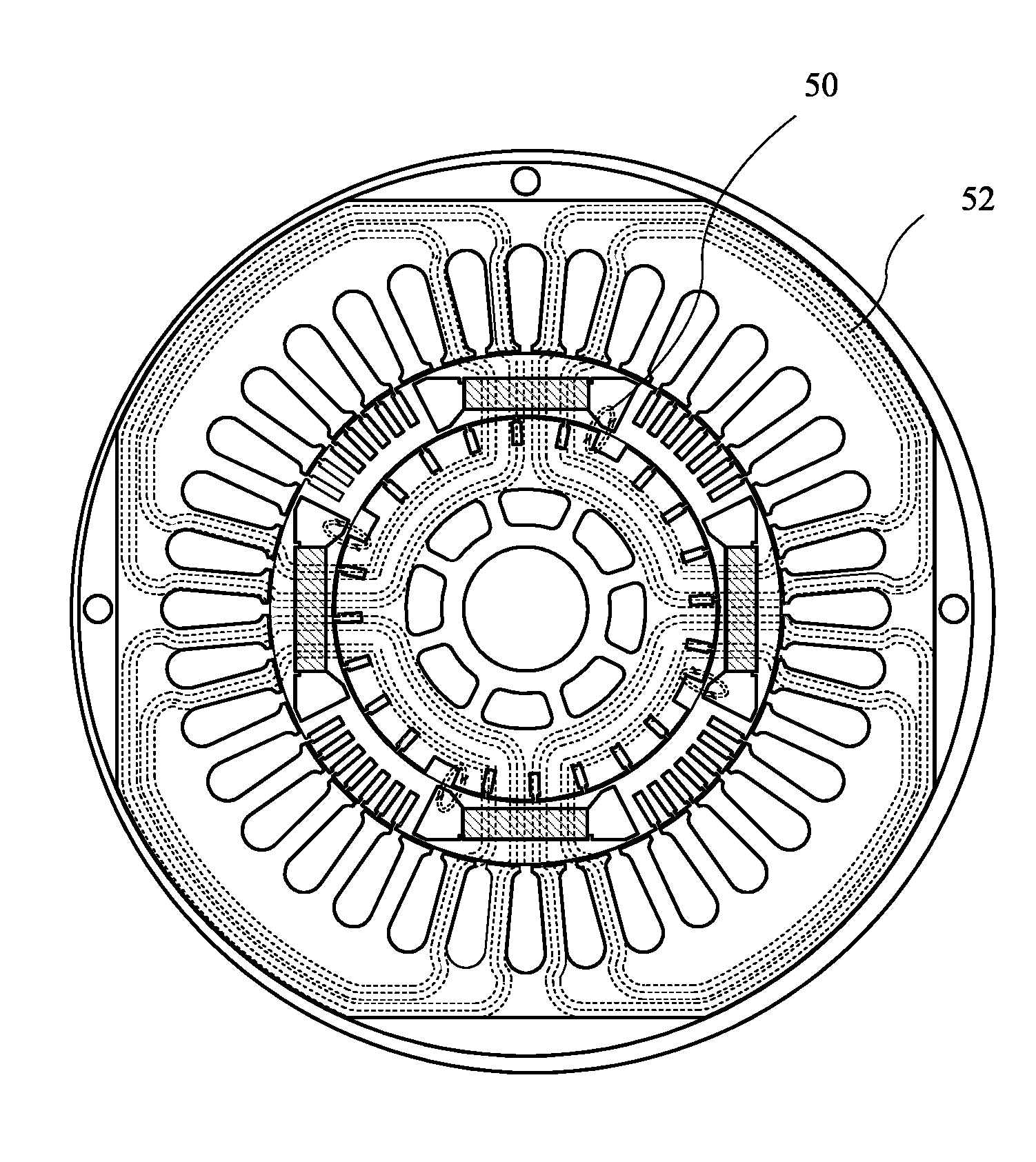 Hybrid Electric Motor with Self Aligning Permanent Magnet and Squirrel Cage Rotors