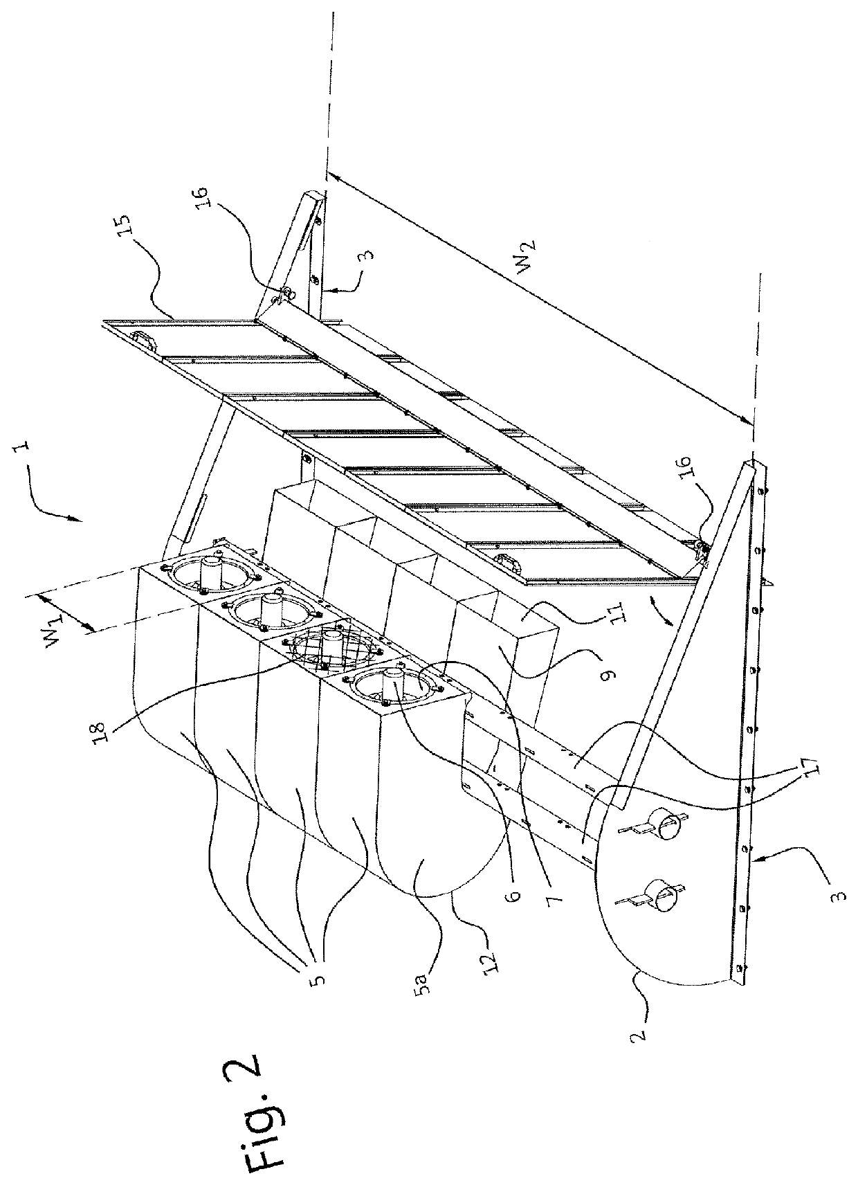 Air flow system for waste treatment systems