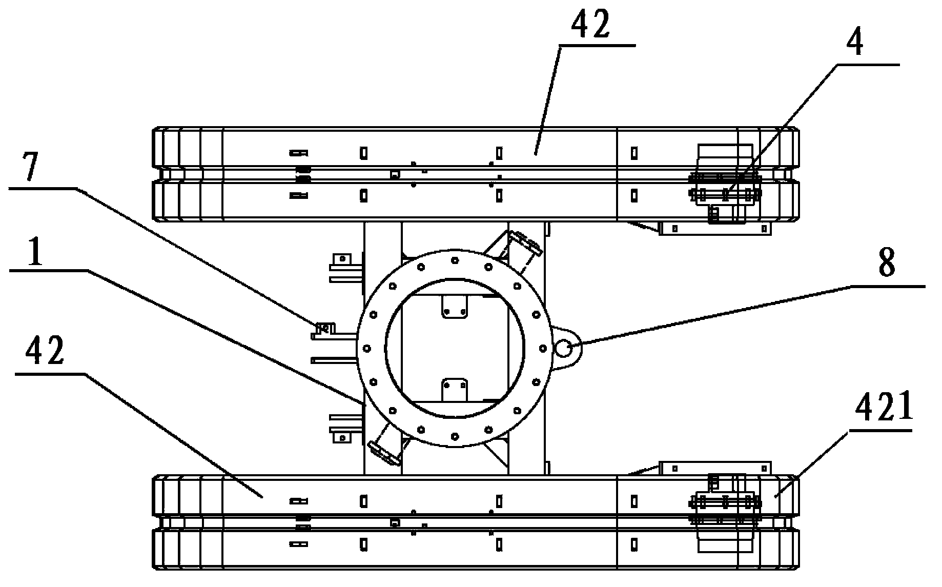 Self-propelled power device and auxiliary mounting system for crane