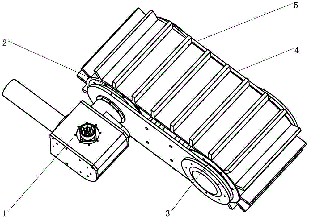 An underactuated crawler wheel mechanism
