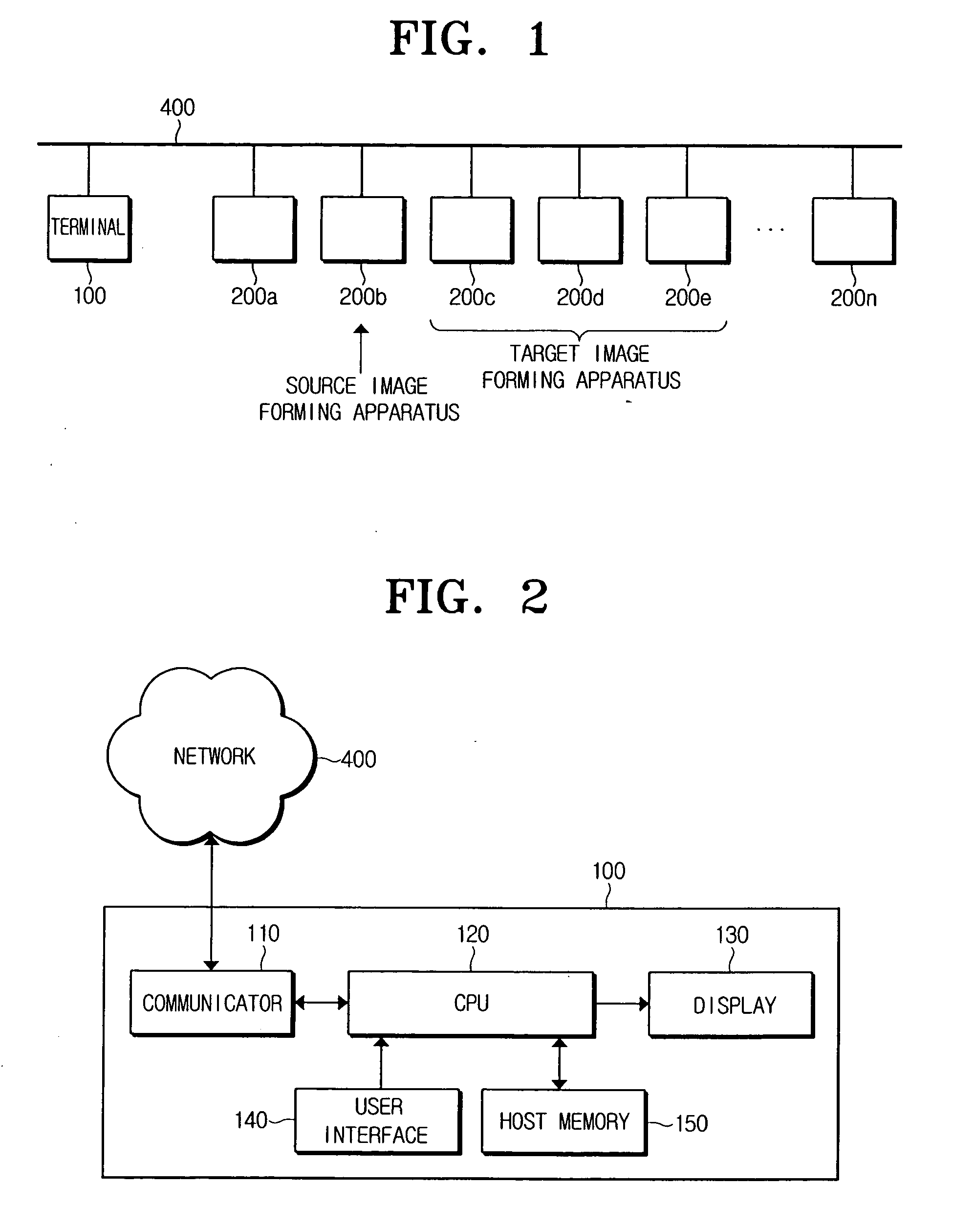 Network printing system to copy setting information and a method of copying setting information