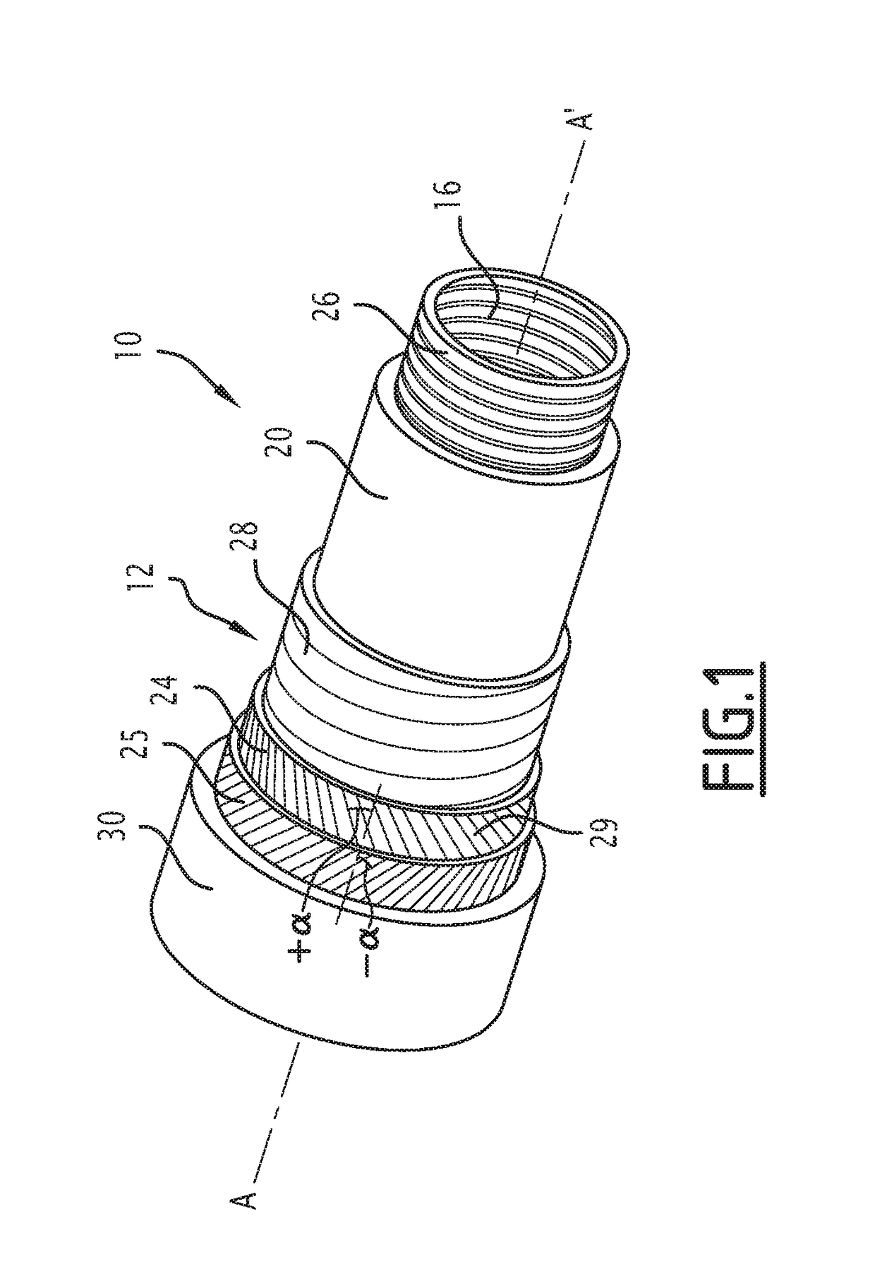 Connecting endpiece of a flexible pipe with a spacing member, associated flexible pipe and method