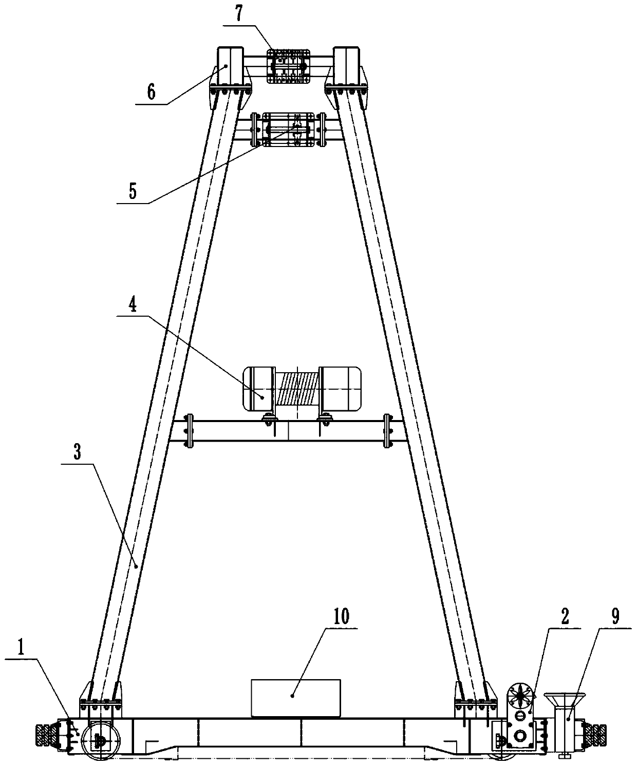 Scattered paving method mechanized construction equipment for urban railway and construction method thereof