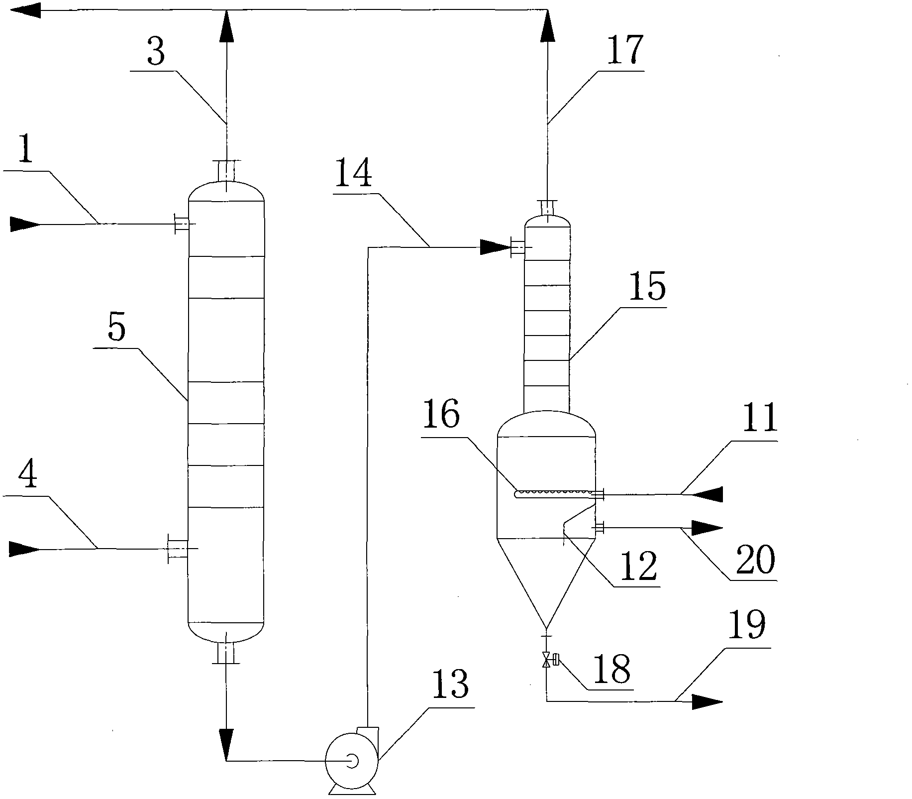 Method for removing heavy and light impurities in maleic anhydride system