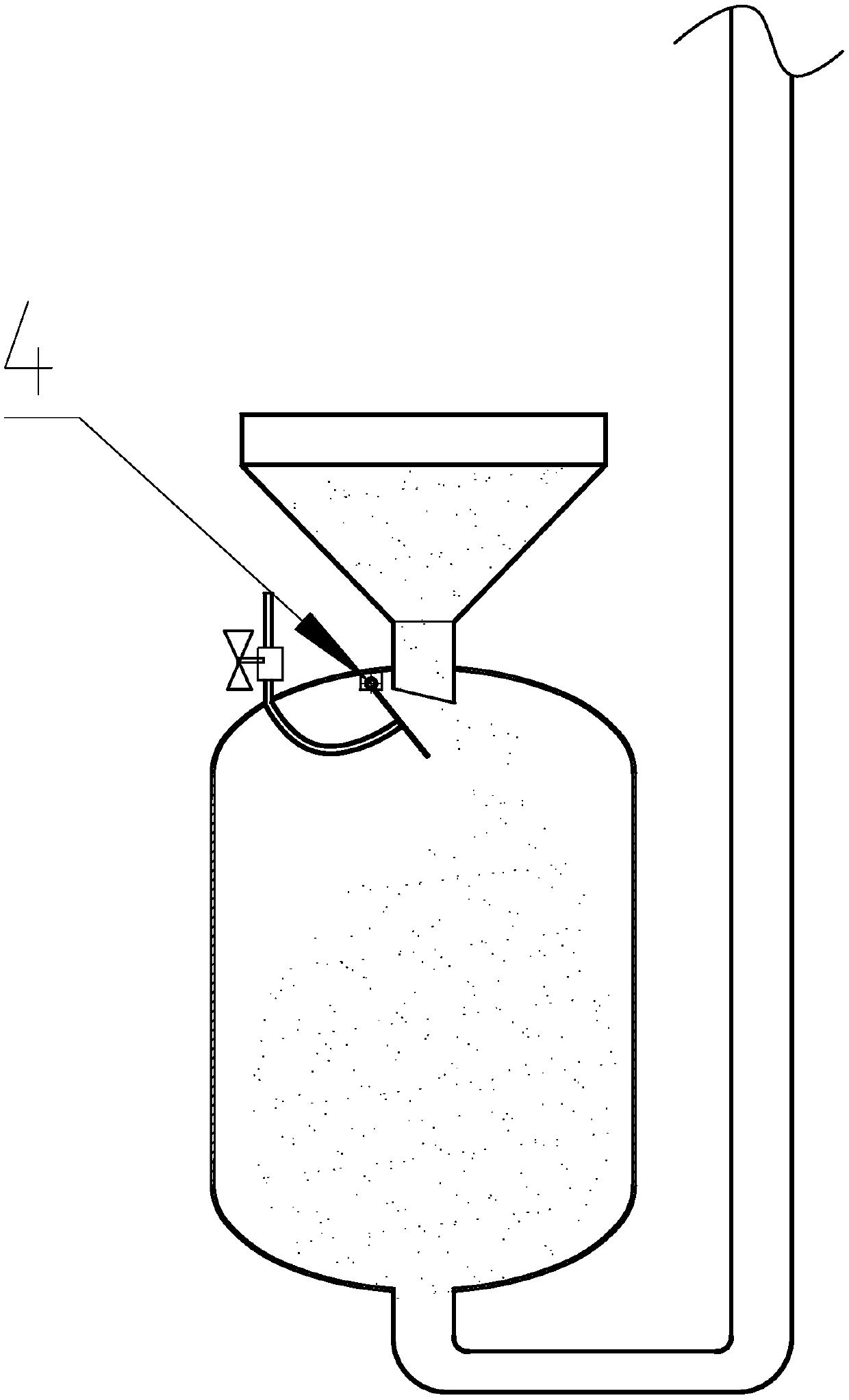 Automatic sand pressure-feeding device