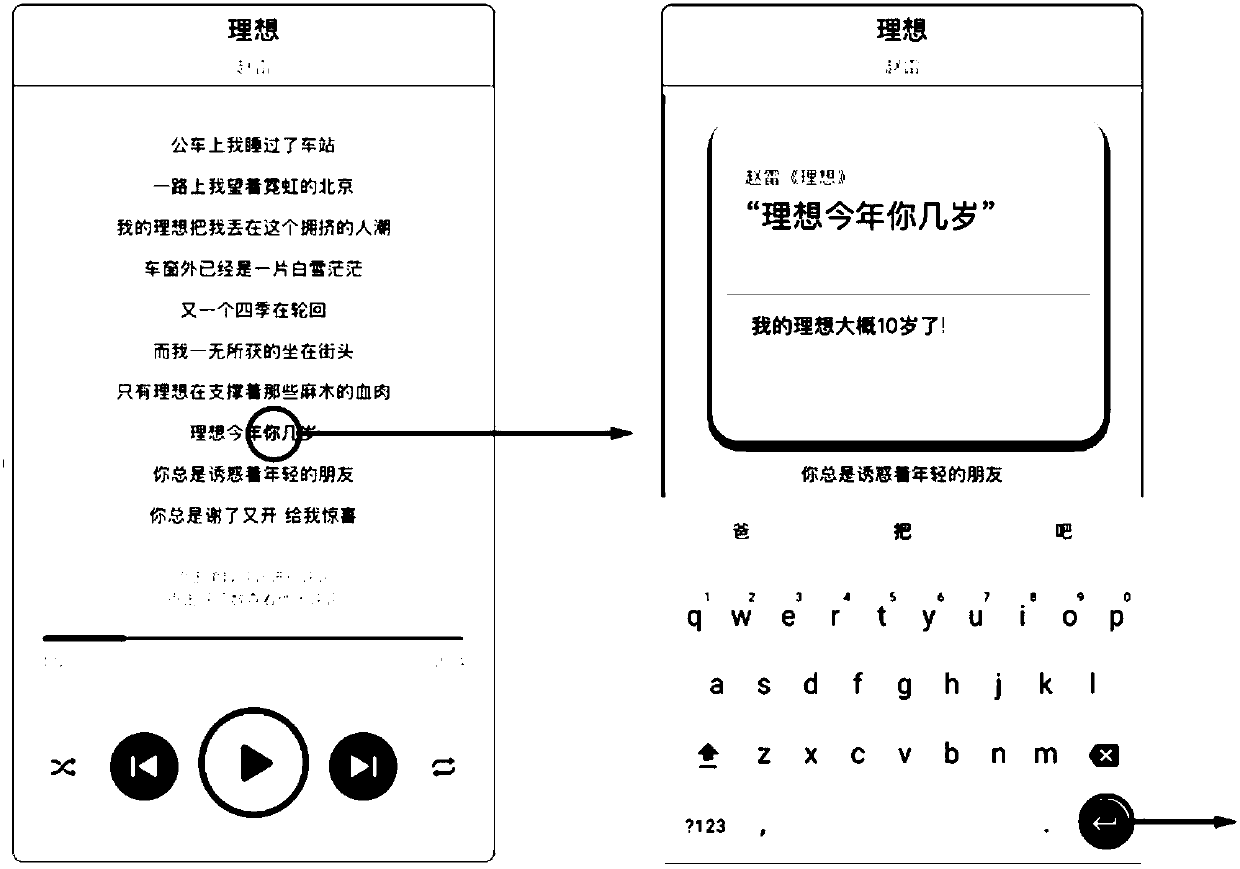 Lyric display method and mobile terminal