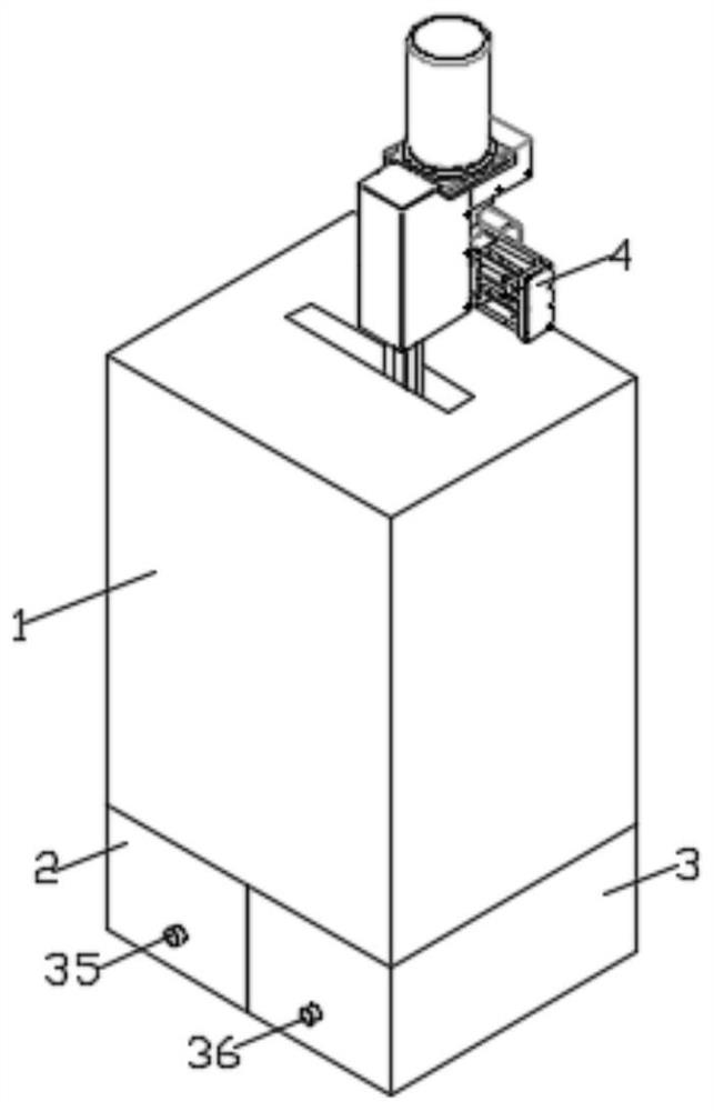 A sewage beneficiation device used in the stone cutting process and its application method