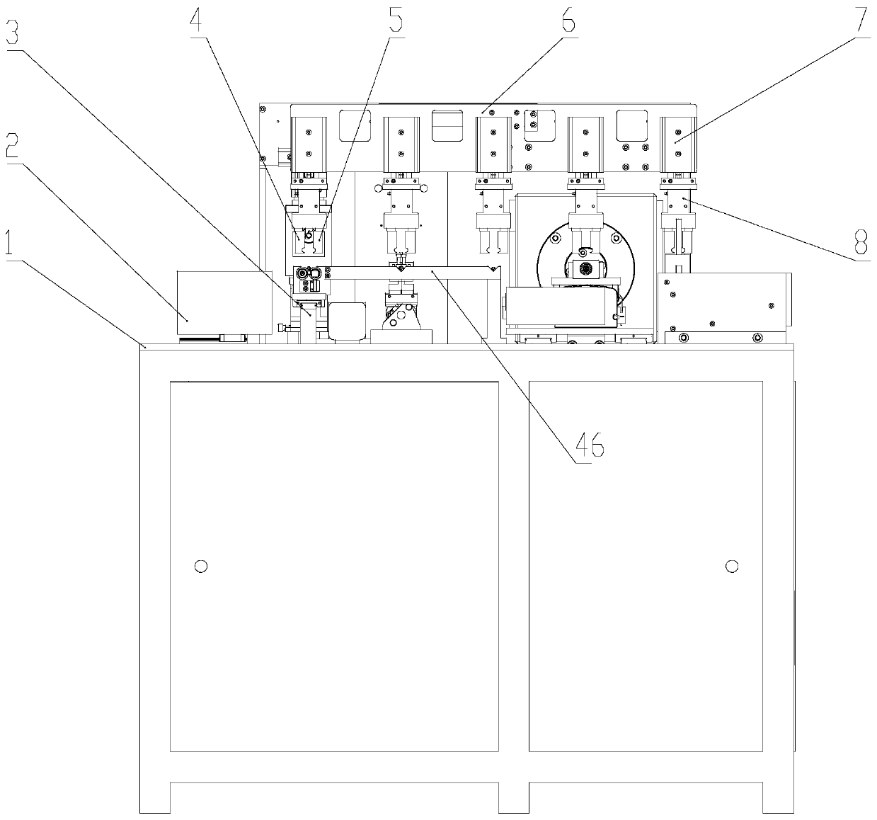 Automatic necking sealing machine for metal pipe materials