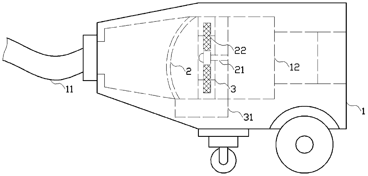 Centrifugal water removal automatic cleaning and dust removal device