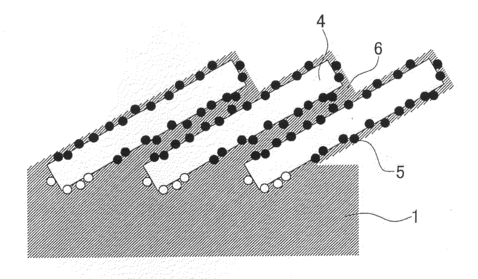 Fuel cell with electrode having an electrically conductive nano-column and production method thereof