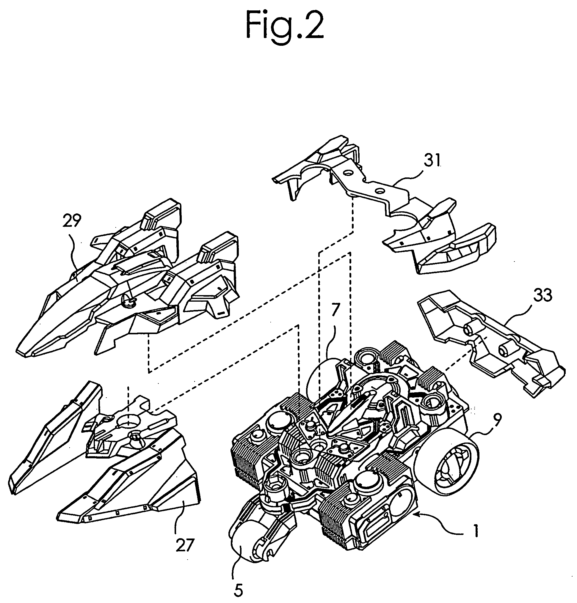 Game toy device using remote-controlled traveling toy, remote-controlled traveling toy, and game board