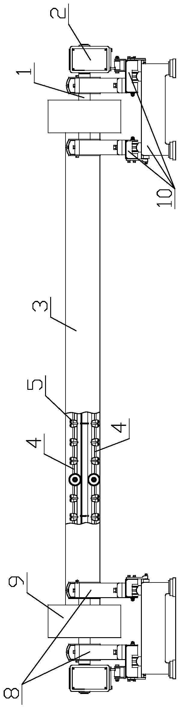 Toothed rope conveyor capable of making turns in plane