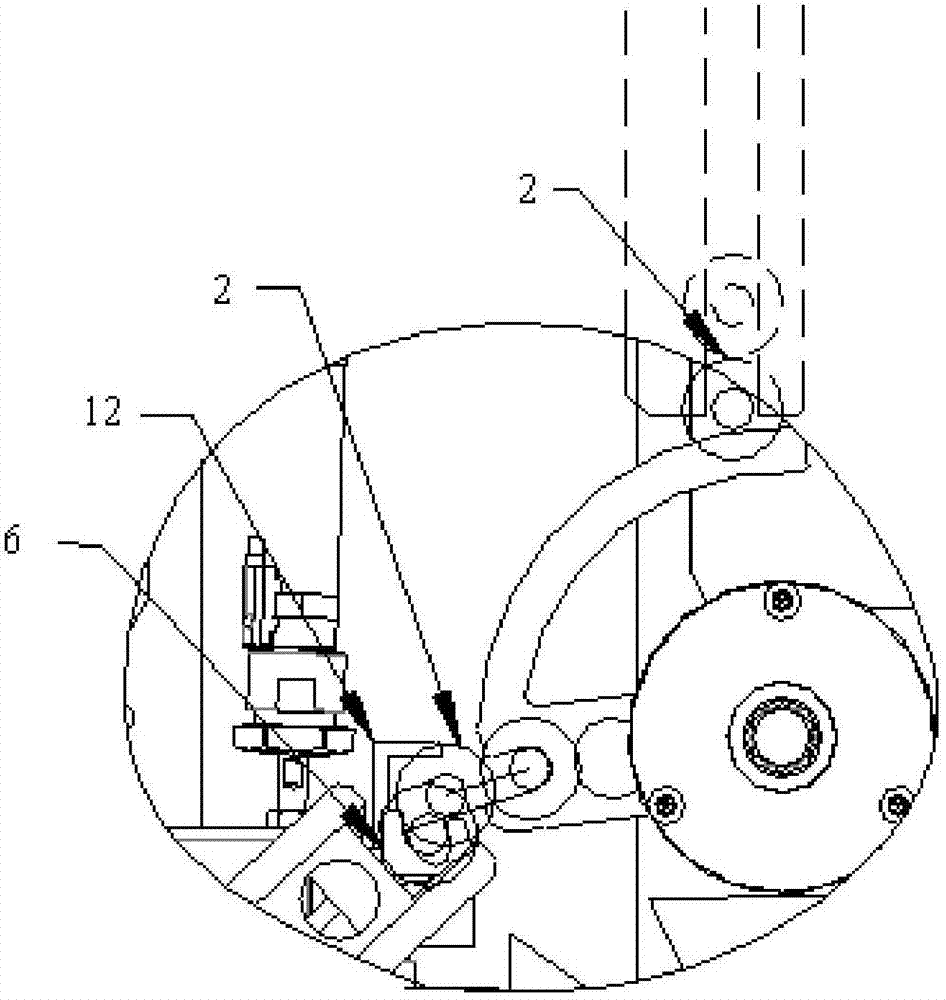 Full-automatic rubber covered grinding machine actuating mechanism