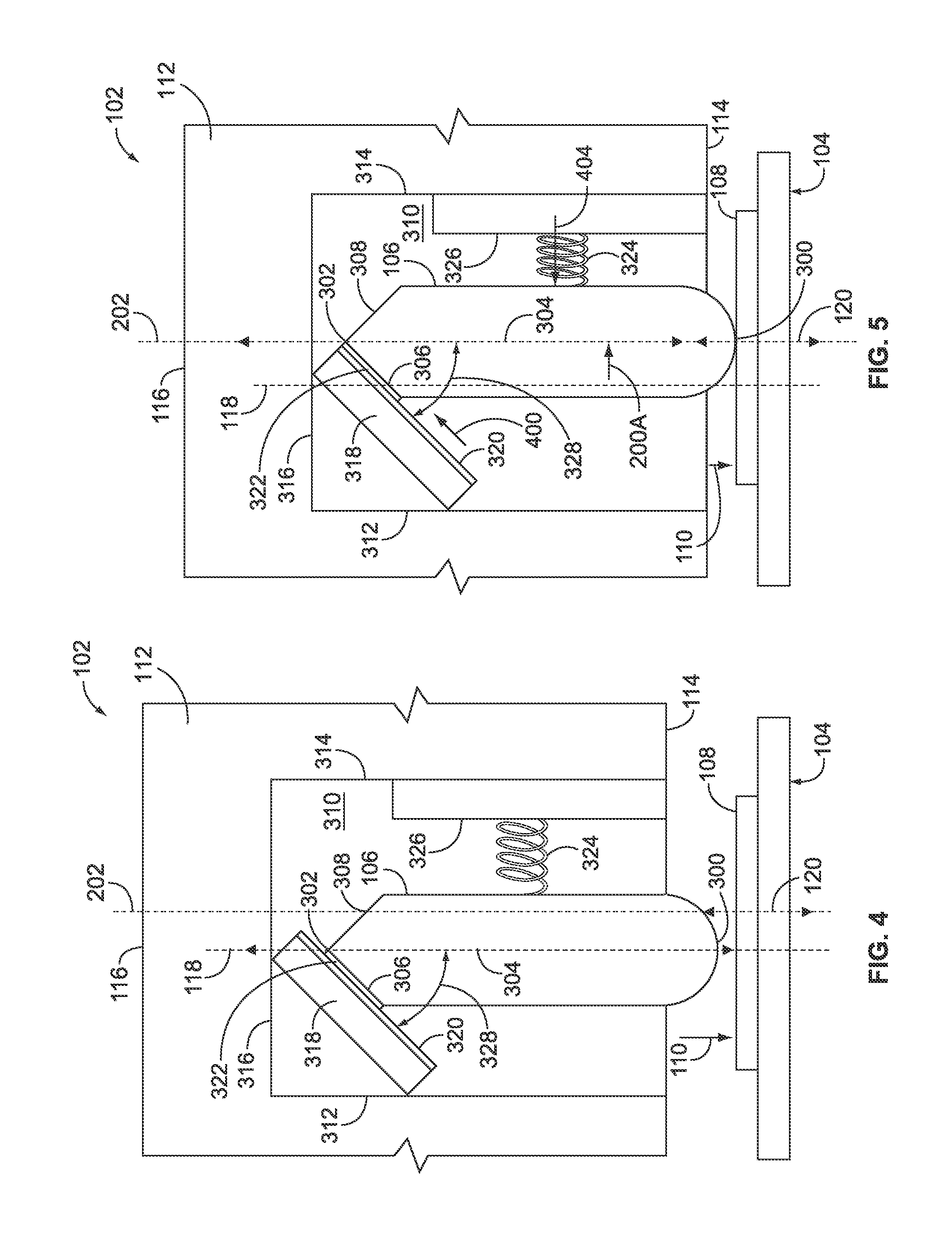 Connector with a laterally moving contact