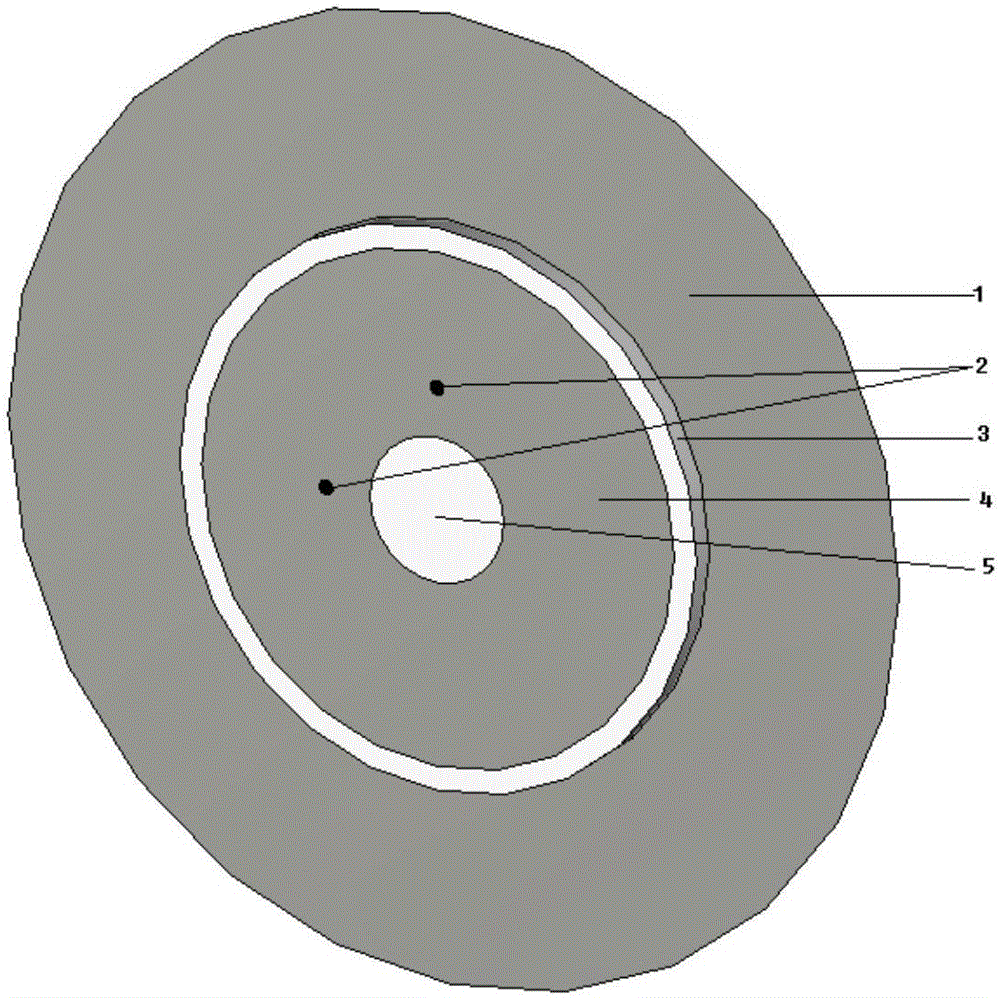 Hollow circular double-band single-layer microstrip antenna