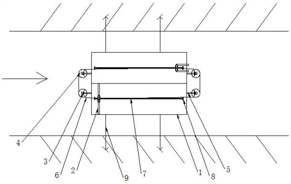 Box pulling reciprocating piston type hydroelectric device