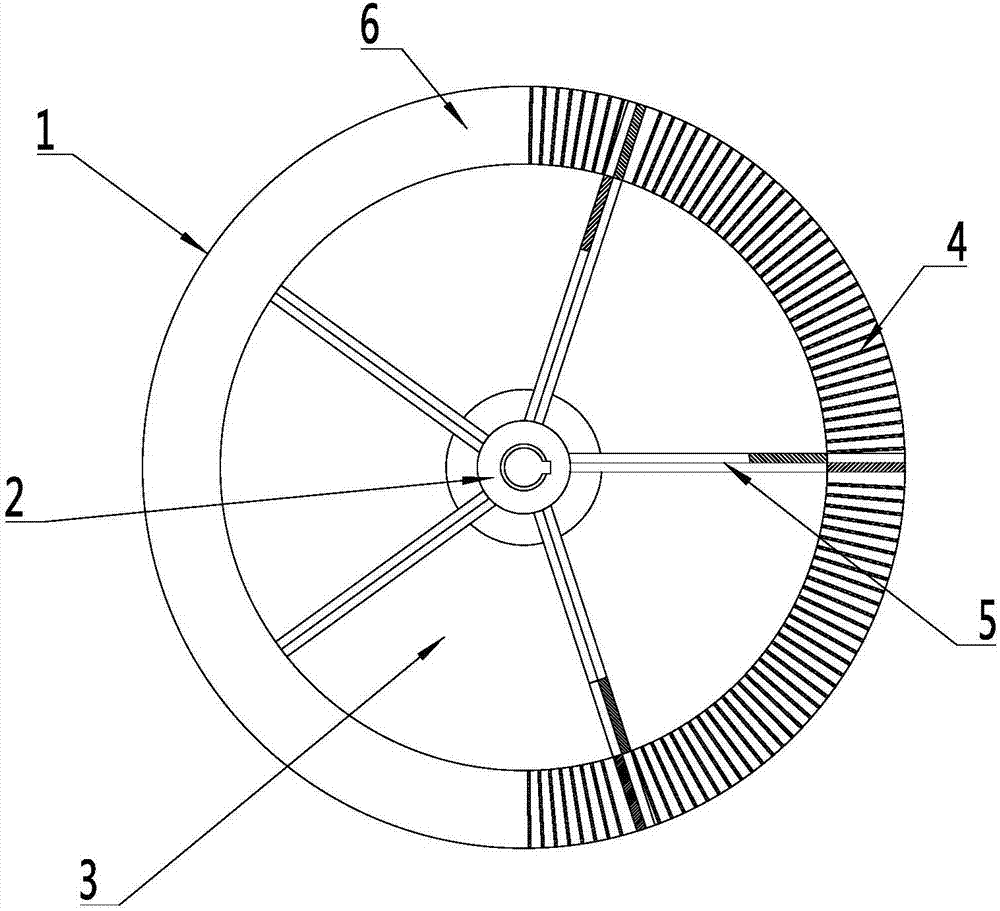 Filtering wind wheel of powder concentrator