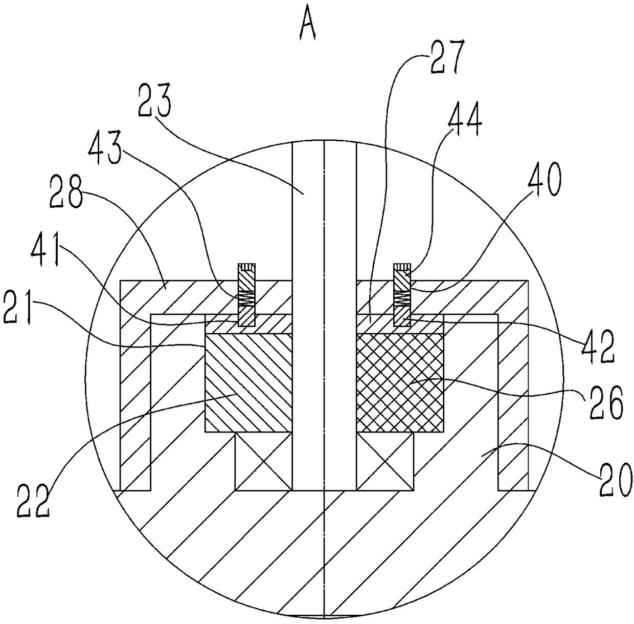 LED projection lamp provided with heat dissipating device