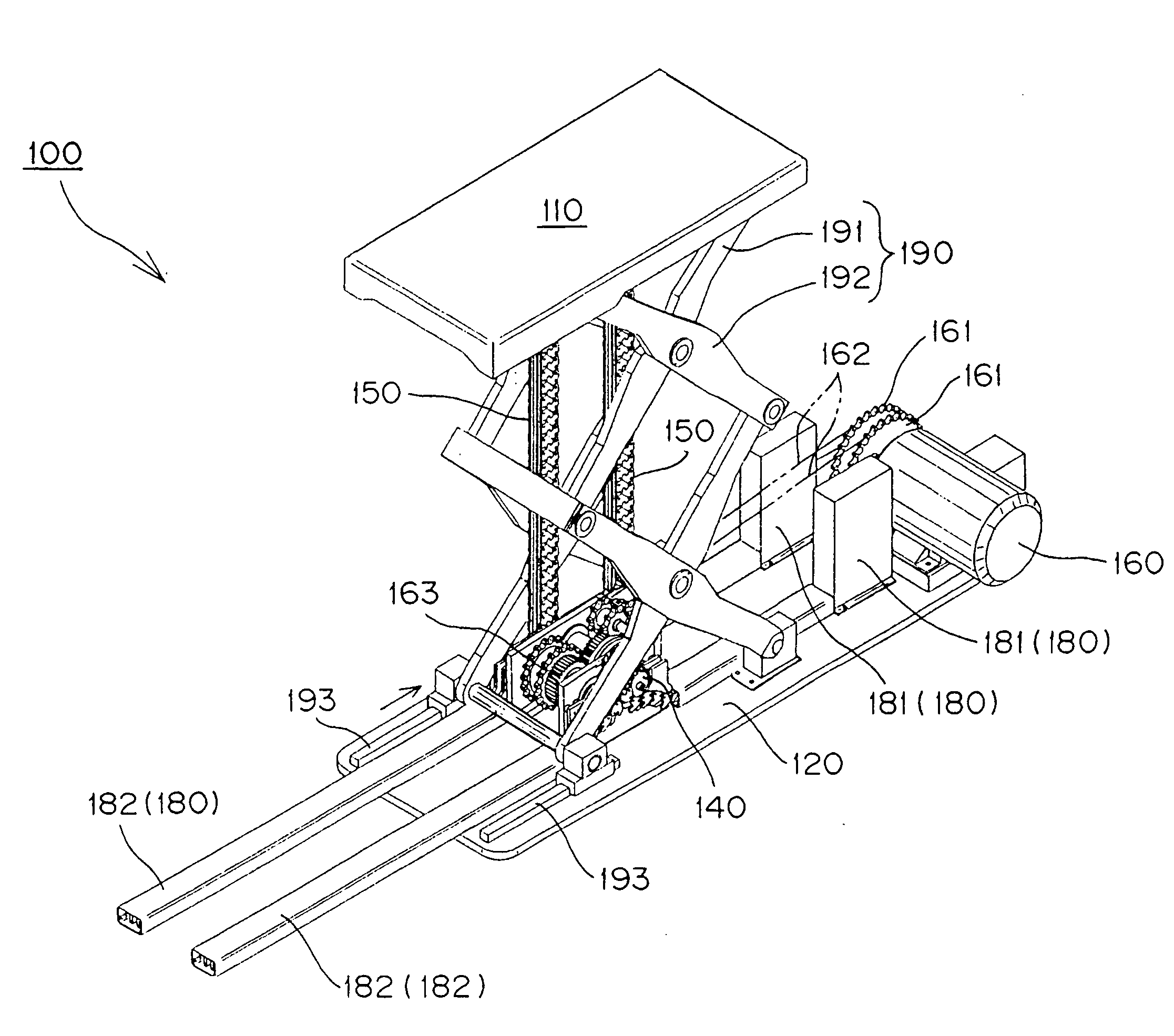 Engagement chain type hoisting and lowering device