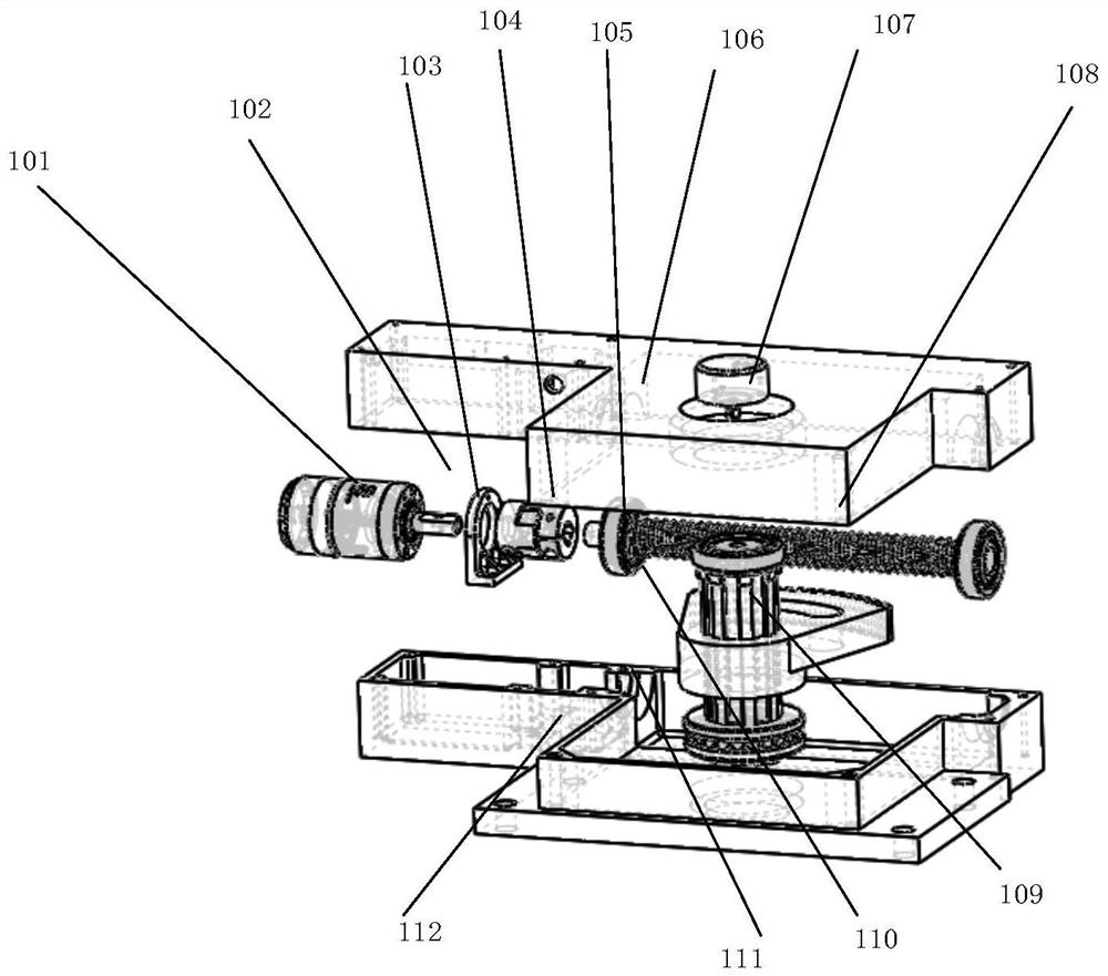 Electric steering engine based on ball worm and gear transmission