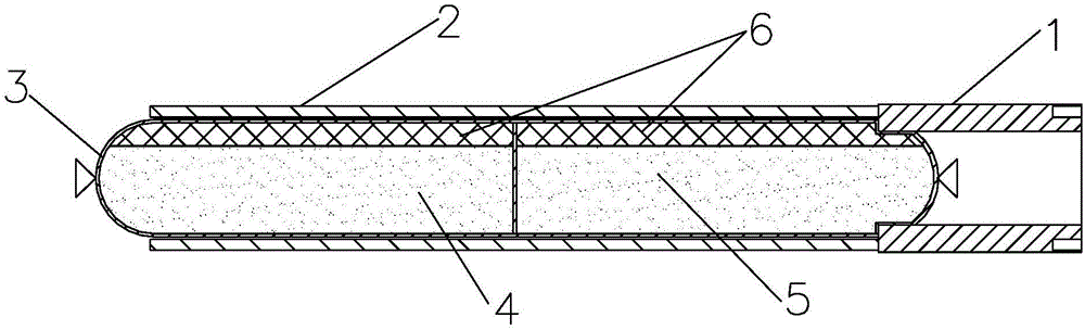 Packaging structure for long resin anchoring agent