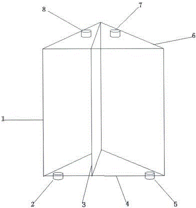 Wall corner high-level reclaimed water saving box