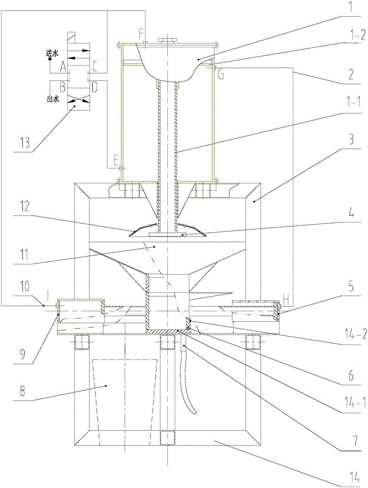 Household kitchen garbage cutting and compacting device and method