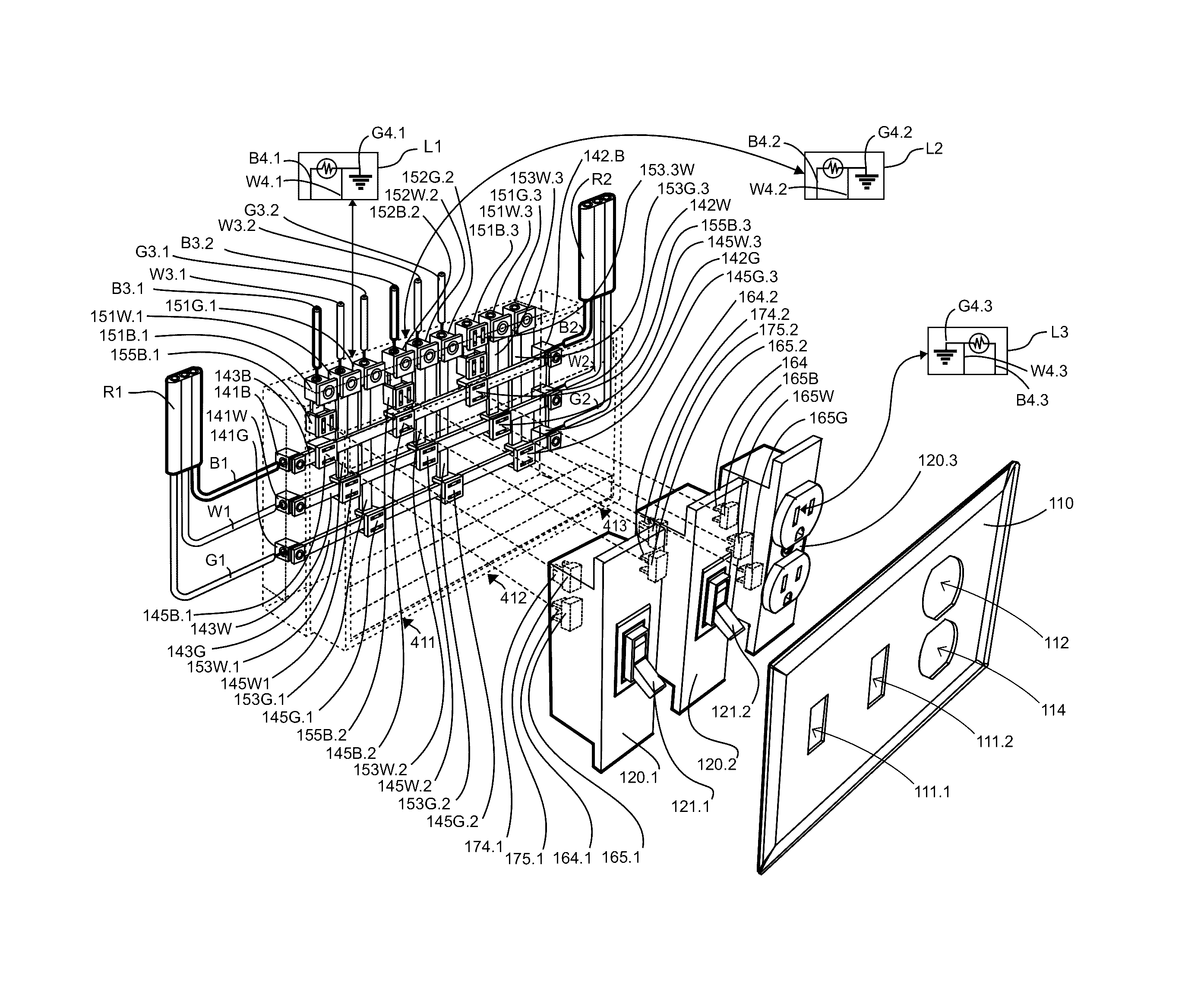 Pluggable electrical receptacle and universal wall box and methods of use thereof