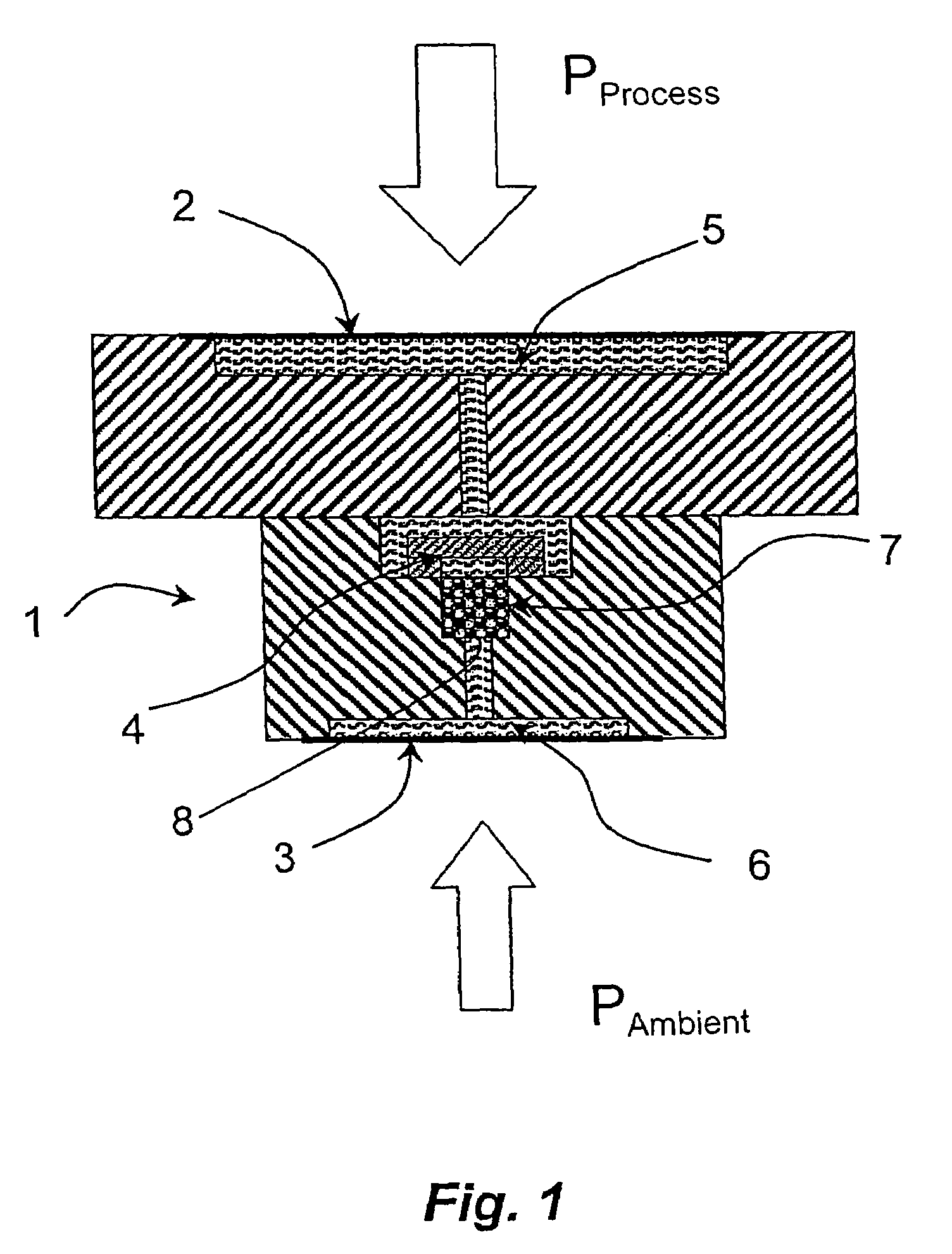 Relative pressure sensor having an atmosphere-side damper