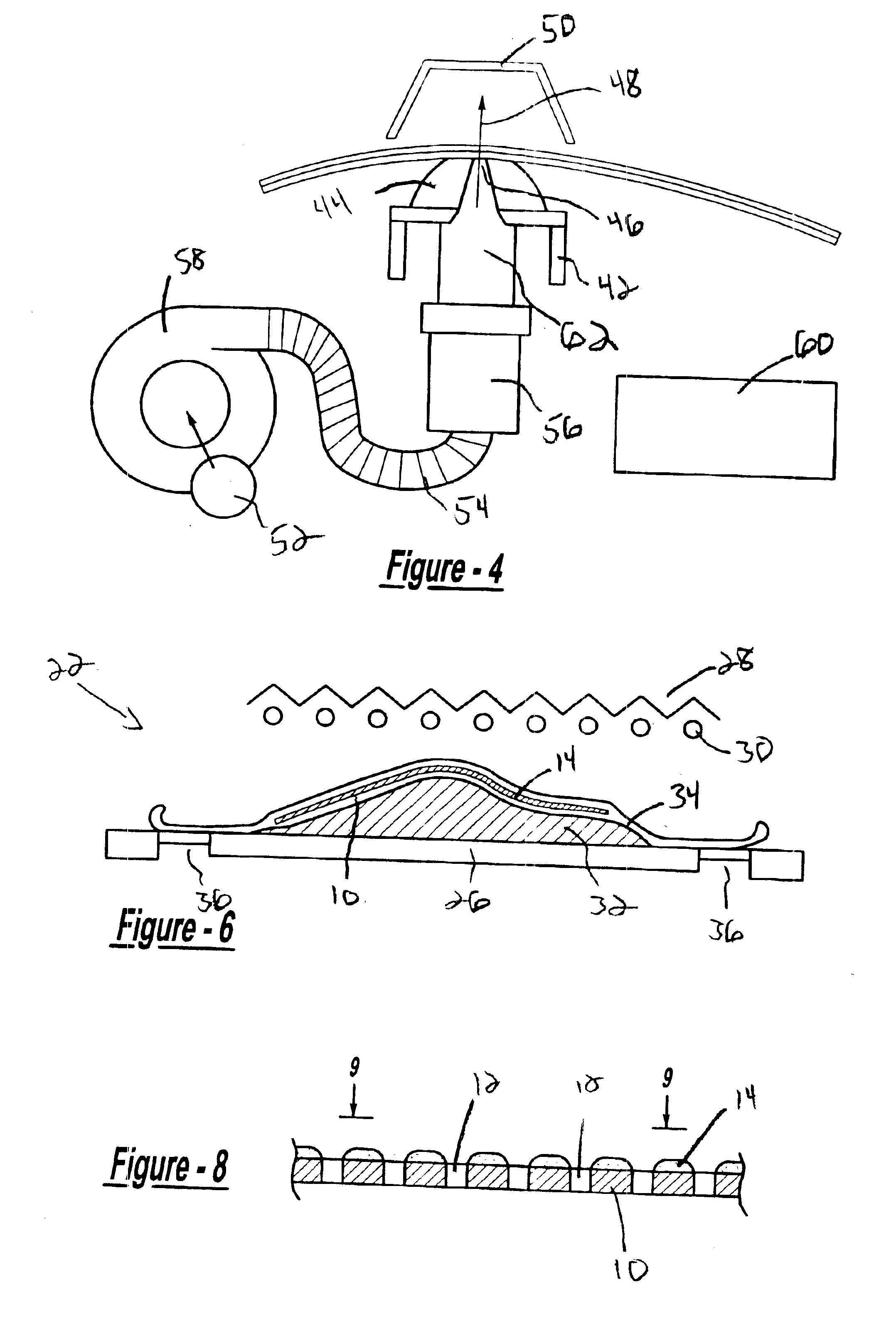 Method and apparatus for applying a film adhesive to a perforated panel