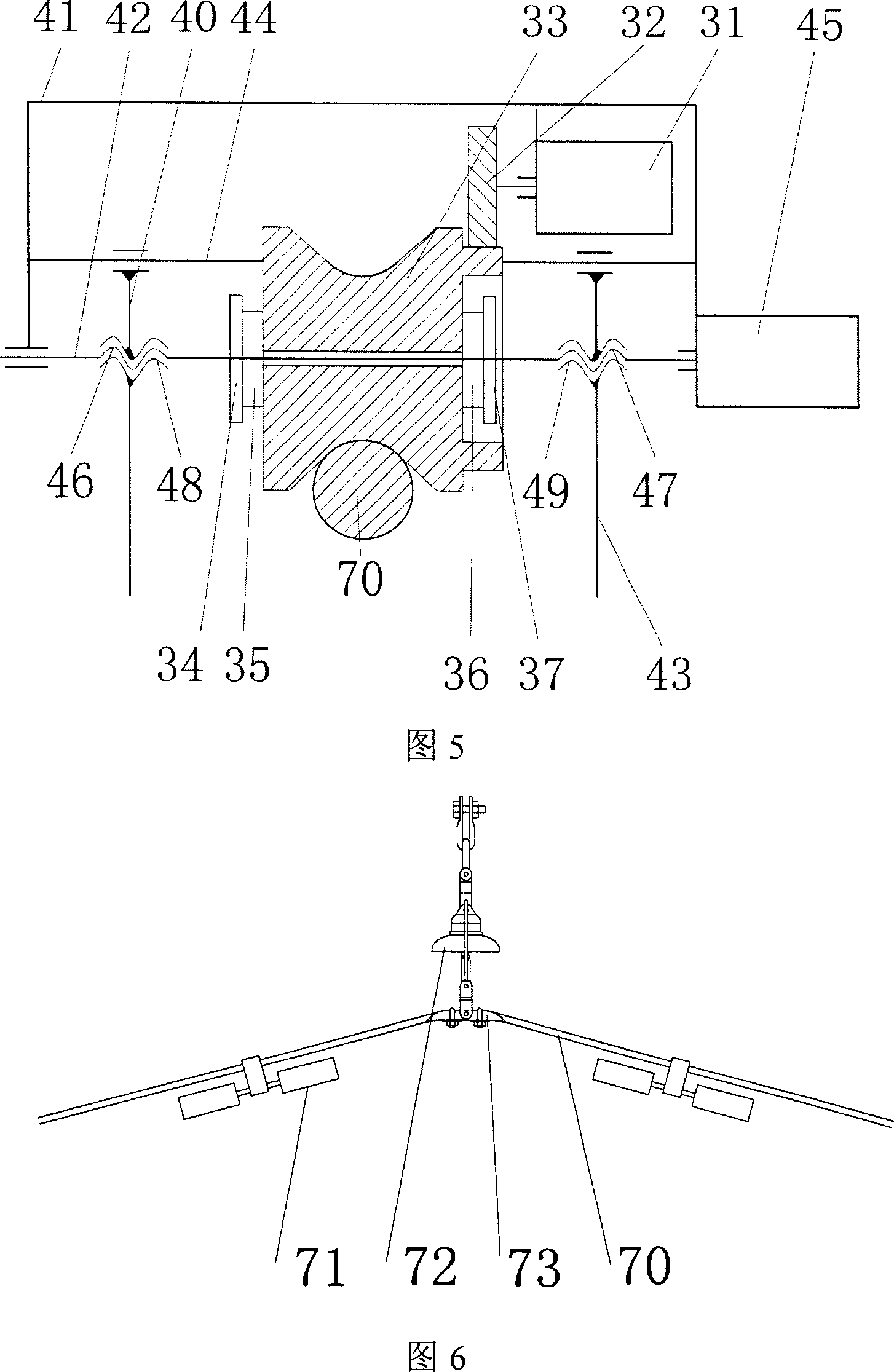 Autonomous obstacles surmounting mechanism of grip hook composite type tour inspection robot