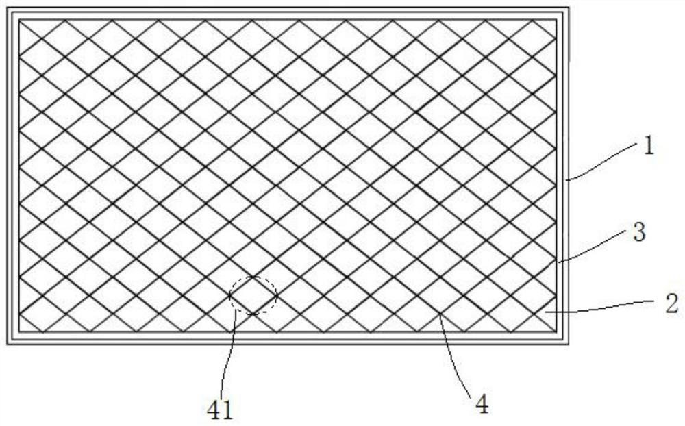 Transparent laminated glass based on grids, preparation method and window carrier