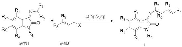 A chiral α-fluorinated homoallylamine derivative and its preparation method and application