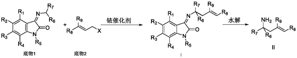 A chiral α-fluorinated homoallylamine derivative and its preparation method and application