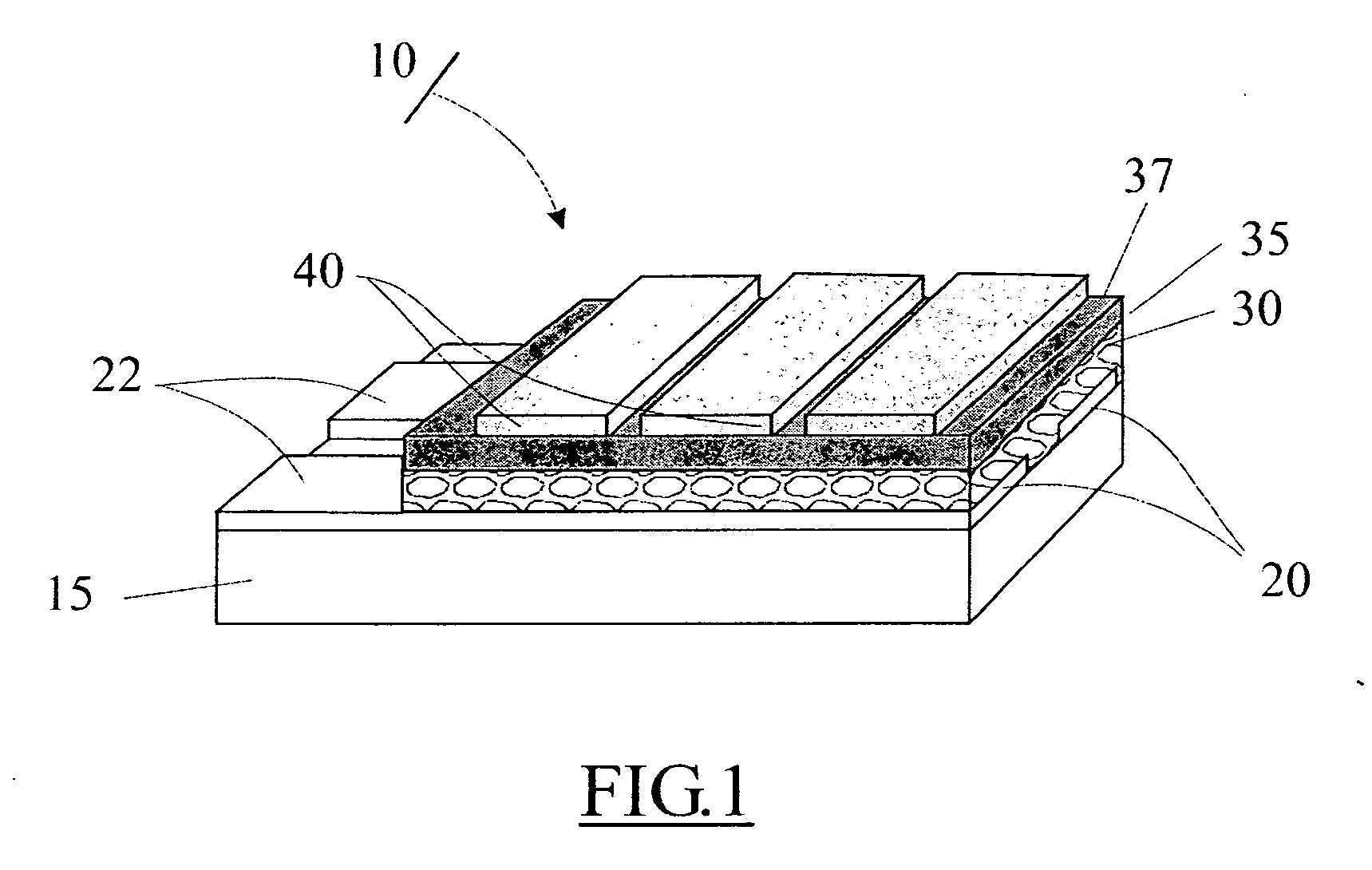 Field blooming color filter layer for displays