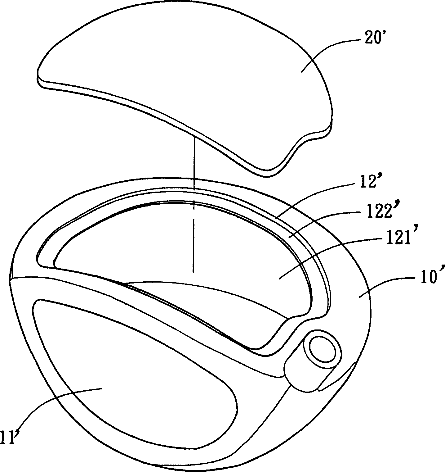 Composite cover plate, and golf club head assembled therewith