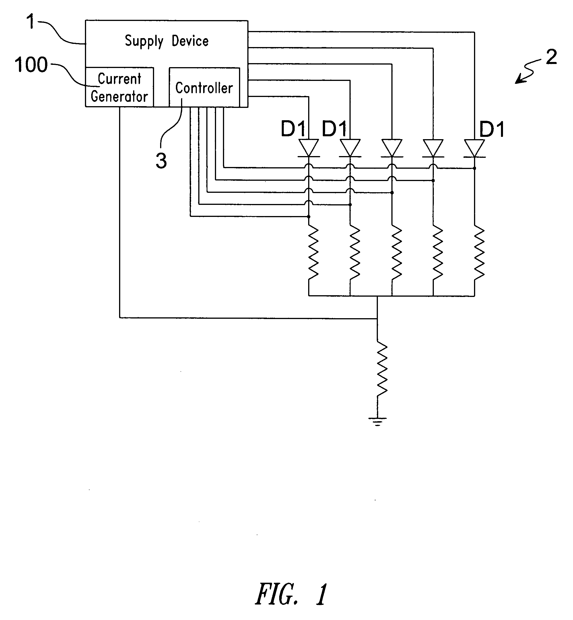 Circuit apparatus with LED diodes