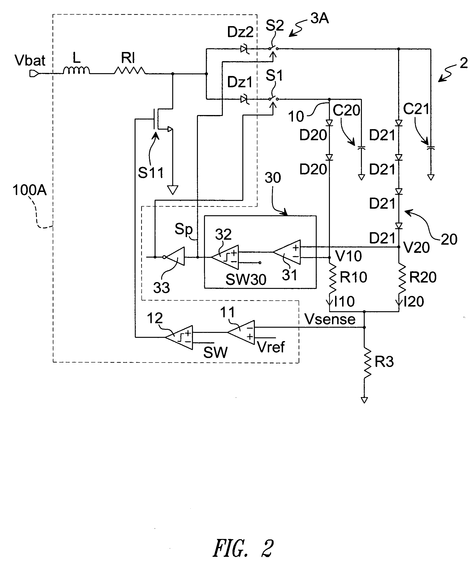 Circuit apparatus with LED diodes