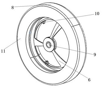 Double-tire structure wheel with adjustable grounding area