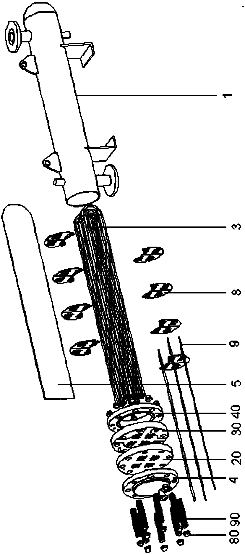 A multi-shell-side shell-and-tube heat exchanger