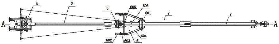 Three-section crawler telescoping airplane traction device