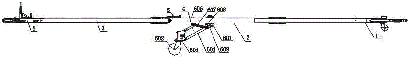 Three-section crawler telescoping airplane traction device